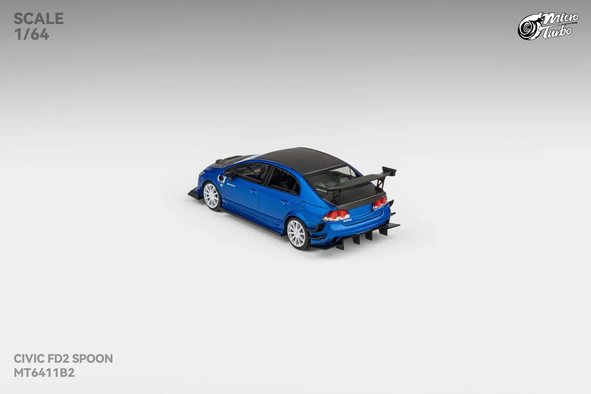 Microturbo 1:64 Custom FD2 Spoon Metallic Blue MT6411B2