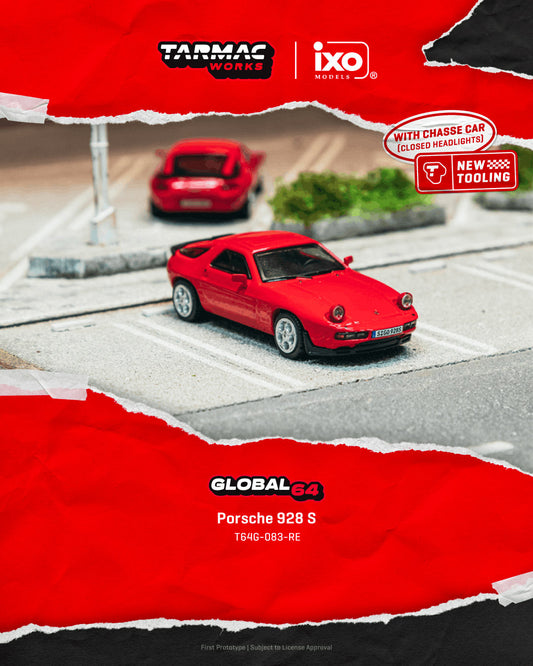 [Preorder] Tarmac Works 1:64 Porsche 928 S Red T64G-083-RE