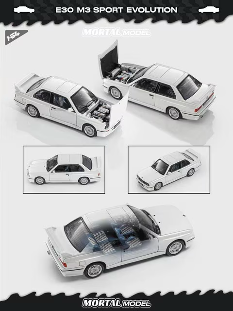 Mortal 1:64 BMW E30 M3 Sedan Version (2 Colours)