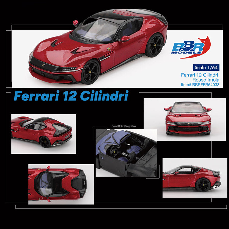 [Preorder] BBR Model 1:64 Ferrari 12 Cilindri – Rosso Imola – Limited Edition BBRFER64033