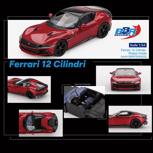 [Preorder] BBR Model 1:64 Ferrari 12 Cilindri – Rosso Imola – Limited Edition BBRFER64033