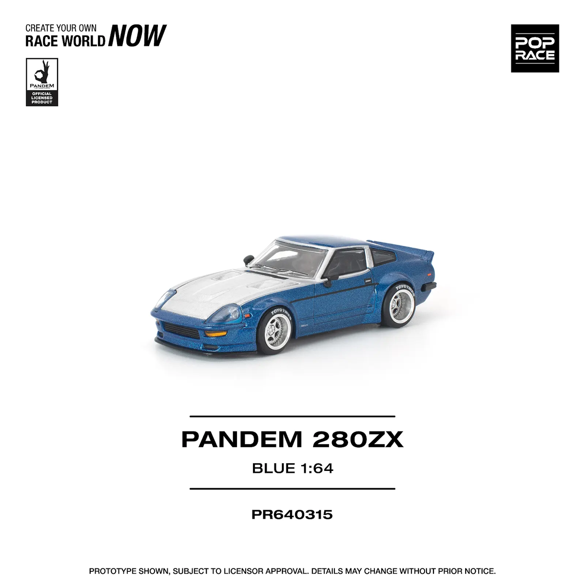 [Preorder] POPRACE 1:64 DATSUN PANDEM 280ZX BLUE PR640315