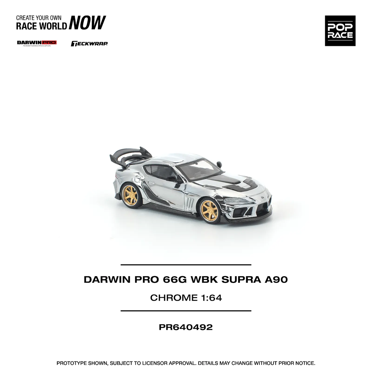 [Preorder] POPRACE 1:64 DARWIN PRO 66G WBK SUPRA A90 SILVER CHROME PR640492