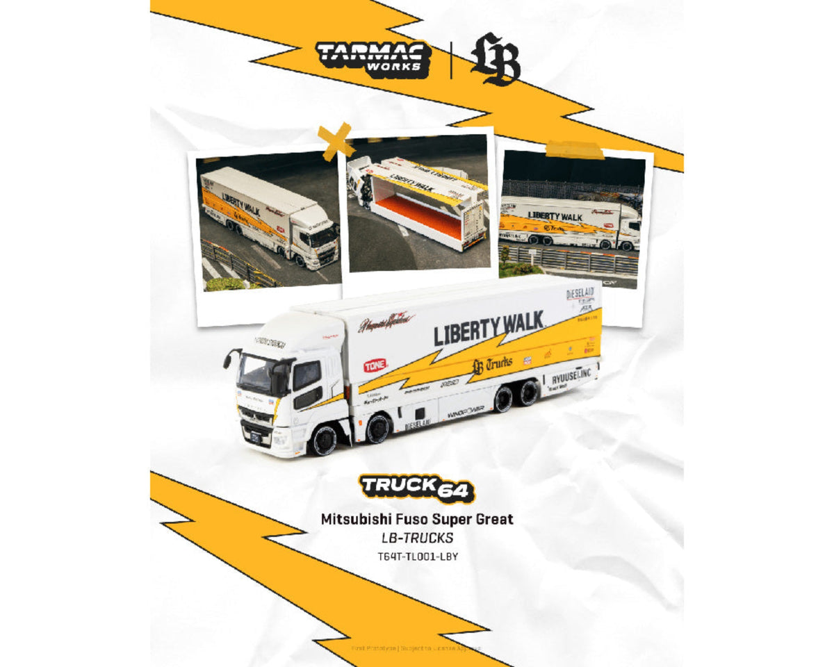 [Preorder] Tarmac Works 1:64 Mitsubishi Fuso Super Great LB-Truck – Truck64 T64T-TL001-LBY