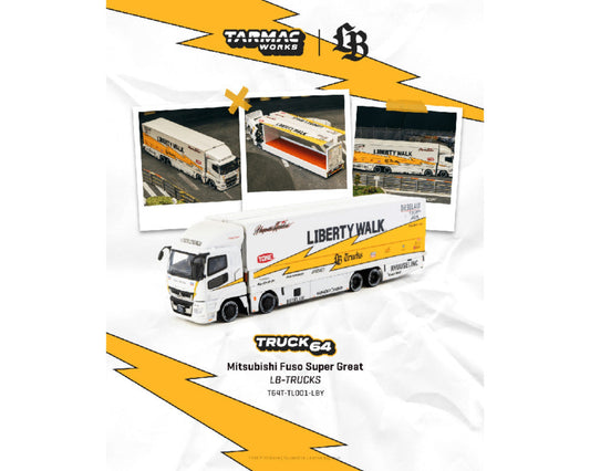 [Preorder] Tarmac Works 1:64 Mitsubishi Fuso Super Great LB-Truck – Truck64 T64T-TL001-LBY
