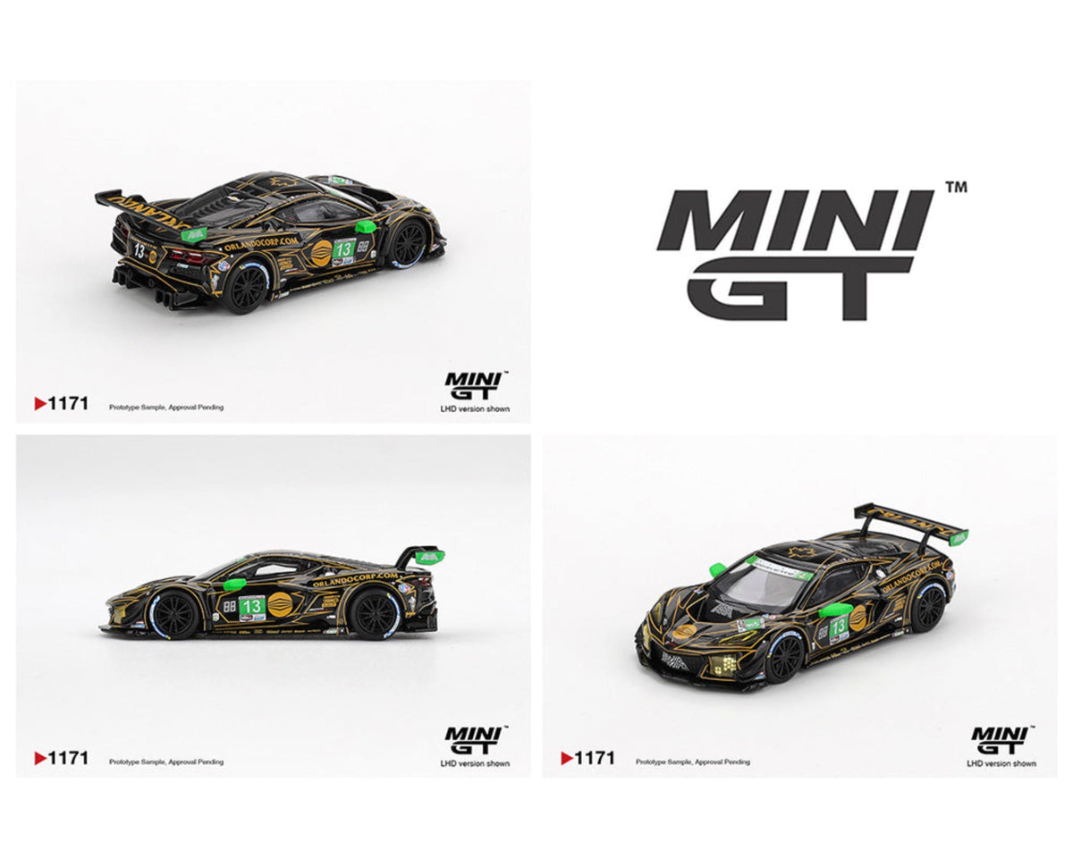 Mini GT 1:64 Chevrolet Corvette Z06 GT3.R #13 AWA 2025 IMSA Daytona 24 Hrs MGT01171-BL
