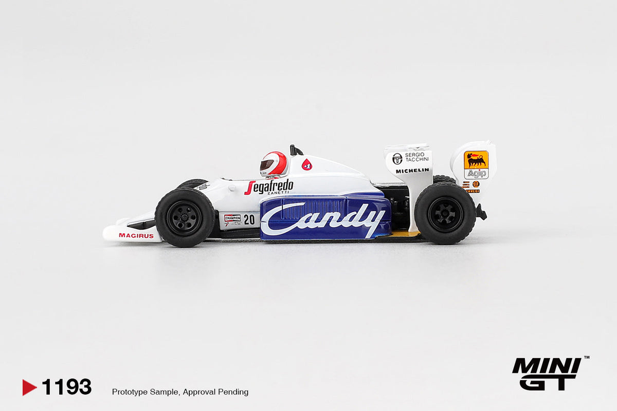 MINIGT 1:64 Toleman TG184 #20 Johnny Cecotto 1984 Monaco Grand Prix MGT01193-BL