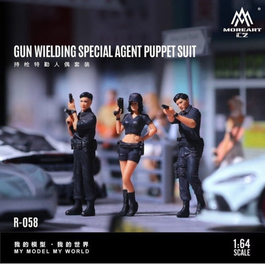 MoreArt 1:64 Armed Special Forces 3-Figure Set MO223058