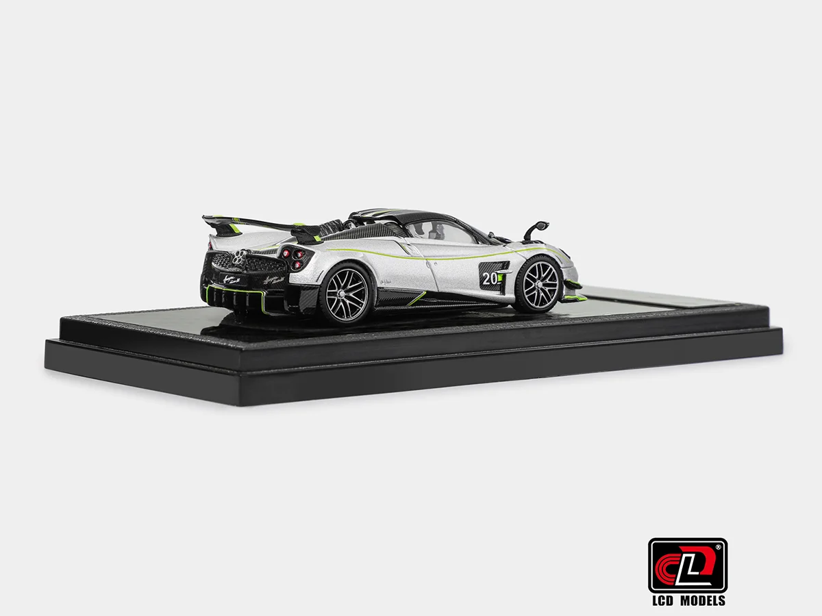 LCD 1:64 Pagani Huayra Roadster BC-Silver Green 2025 Shanghai Toy Fair package LCD64011-SG