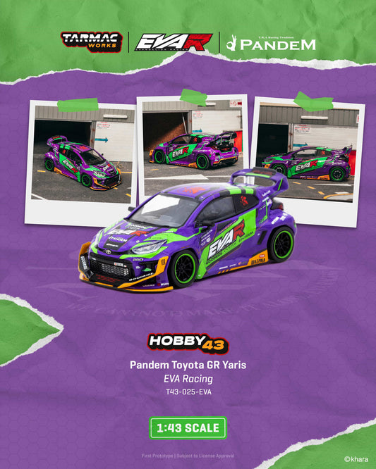 [Preorder] Tarmac Works 1:43 Pandem Toyota GR Yaris EVA Racing T43-025-EVA