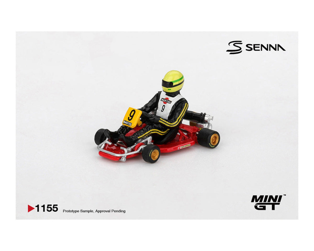 [Preorder] Mini GT 1:64 Senna Kart Formula K #9 Ayrton Senna da Silva 1981 Karting World Championship MGT01155-BL