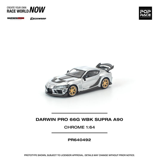 [Preorder] POPRACE 1:64 DARWIN PRO 66G WBK SUPRA A90 SILVER CHROME PR640492