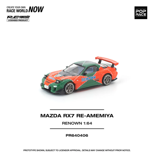 [Preorder] POPRACE 1:64 MAZDA RX7 RE-AMEMIYA RENOWN PR640406