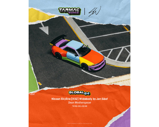 [Preorder] Tarmac Works 1:64 Nissan Skyline (R32) Widebody Sean Wotherspoon – Special Edition – Global64 T64G-061-SEAN