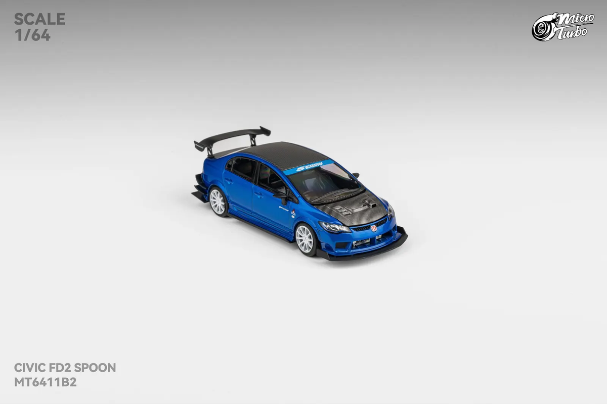 Microturbo 1:64 Custom FD2 Spoon Metallic Blue MT6411B2