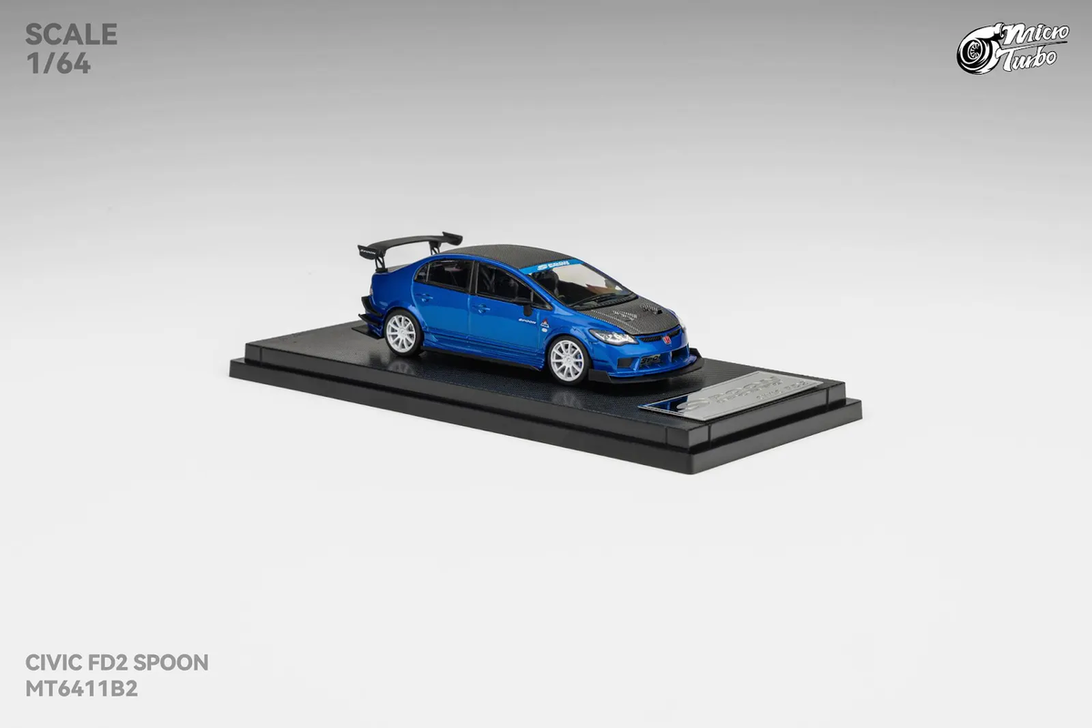 Microturbo 1:64 Custom FD2 Spoon Metallic Blue MT6411B2