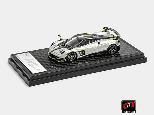 LCD 1:64 Pagani Huayra Roadster BC-Silver Green 2025 Shanghai Toy Fair package LCD64011-SG