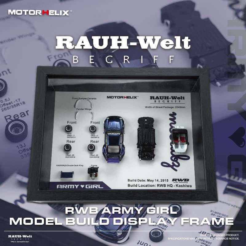 [Preorder] MOTORHELIX 1:64 RWB 964 Army Girl Frame M90801