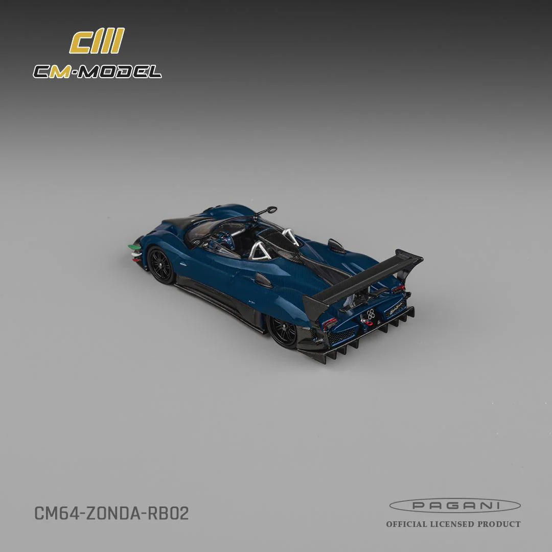 [Preorder] CM Model 1:64 Pagani Zonda Revolution Barchetta Blue Full carbon CM64-RB-02