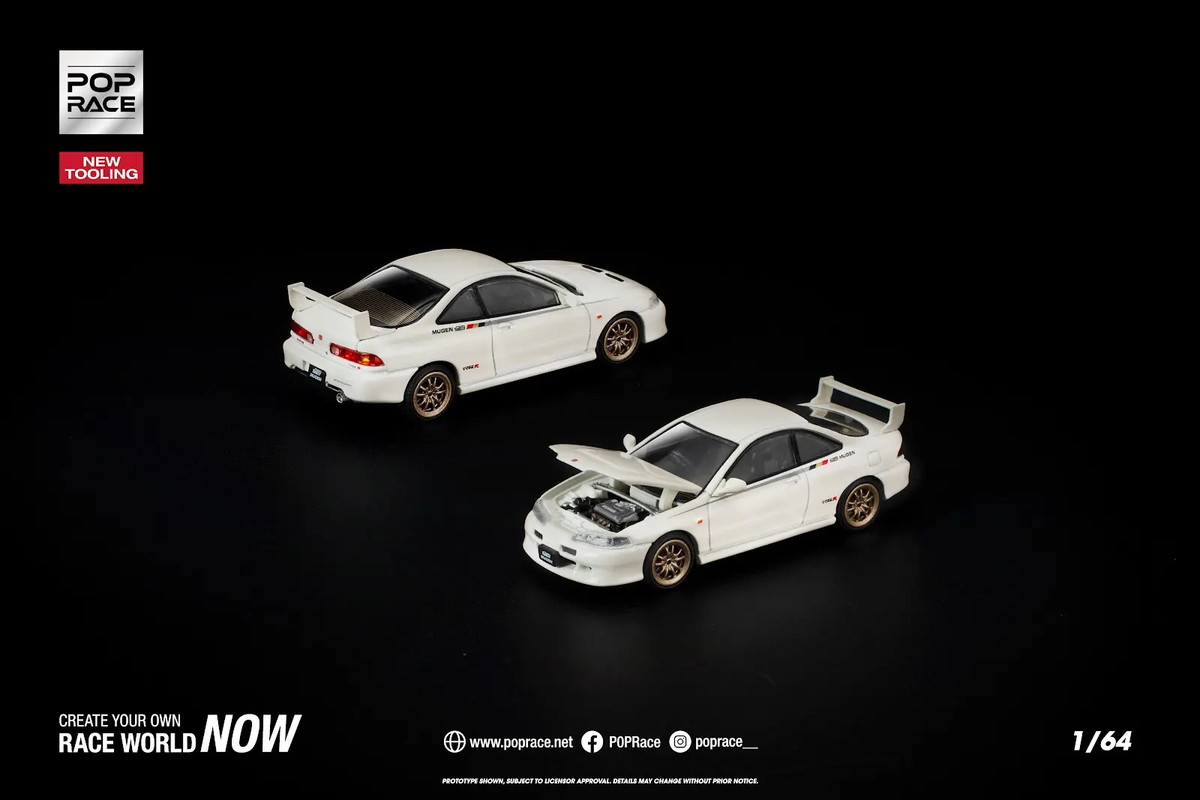 [Preorder] POPRACE 1:64 HONDA MUGEN DC2 WHITE PR640307