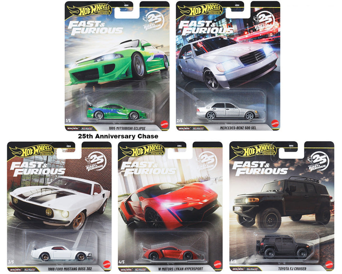 Hot Wheels 1:64 Fast and Furious 25Th Anniversary Premium 2026 N SEALED CASE HNW46-956N