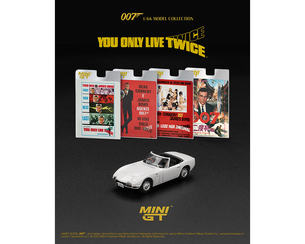 [Preorder] MINI GT 1:64 Toyota 2000GT Roadster “You Only Live Twice” (2 Versions) MGT00915-007J/MGT00915-007E