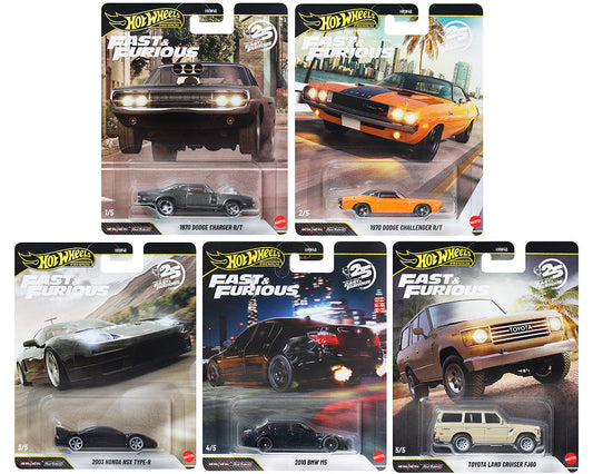 Hot Wheels 1:64 Fast & Furious 25Th Anniversary Premium 2026 Q Assortment Set of 10 HNW46-956Q