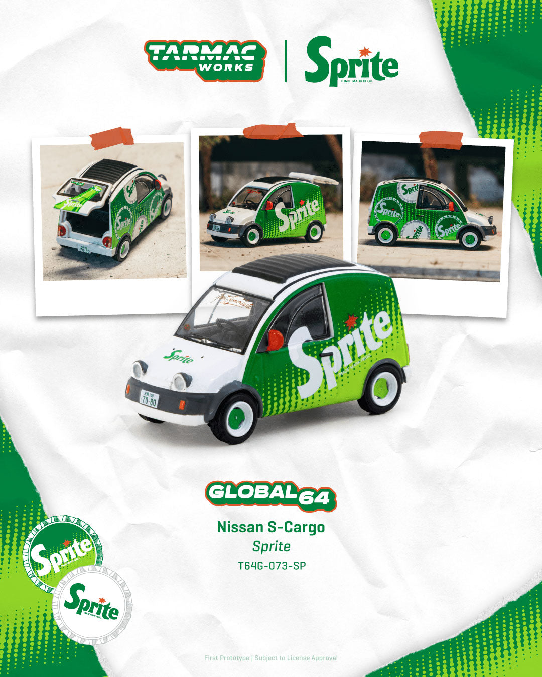 [Preorder] Tarmac Works 1:64 Nissan S-Cargo Sprite T64G-073-SP