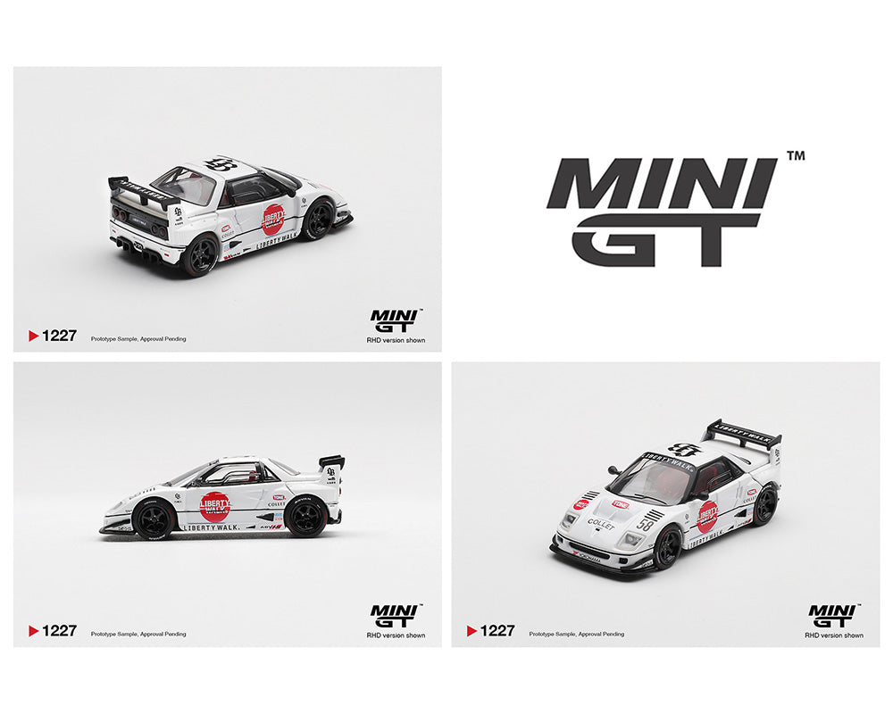 [Preorder] Mini GT 1:64 Mazda AZ-1 Liberty Walk LB40 LB-Hinomaru – White MGT01227-BL