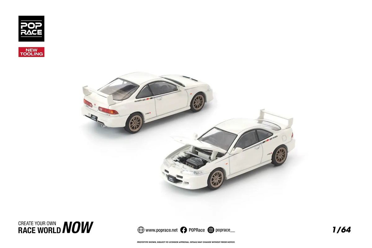 [Preorder] POPRACE 1:64 HONDA MUGEN DC2 WHITE PR640307