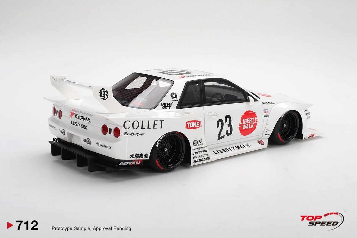 [Preorder] Topspeed 1:18 LBWK Nissan Skyline GT-R (R32) Kaido Works LB-Hinomaru TS0712