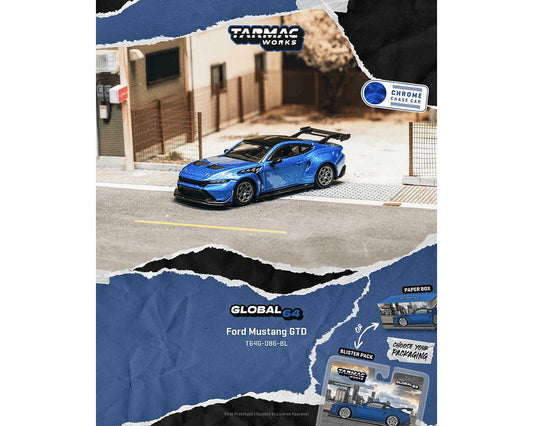 [Preorder] Tarmac Works 1:64 Ford Mustang GTD – Blue  T64G-086-BL-B
