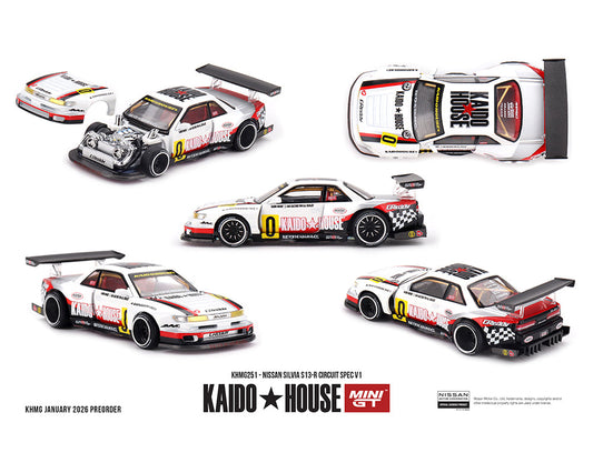 Kaido House x Mini GT 1:64 Nissan Silvia S13-R Circuit Spec V1 KHMG251