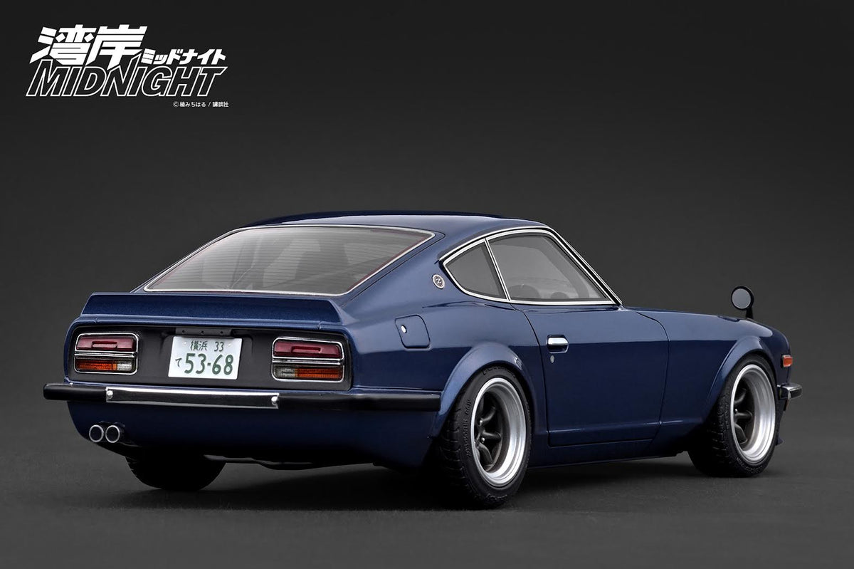 Ignition Model 1:18 NISSAN Fairlady Z (S30) Blue MIDNIGHT Devil's Z With Mr. Akio Asakura IG3591