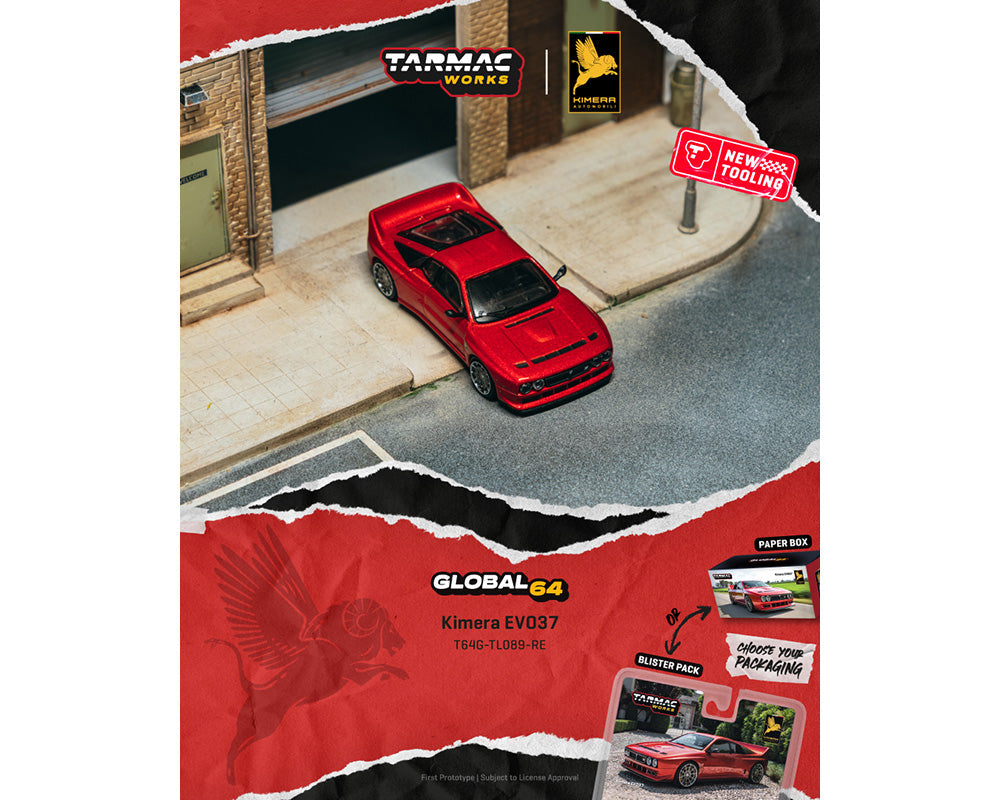 [Preorder] Tarmac Works 1:64 Kimera EVO37 – Red – Global64 T64G-TL089-RE-B