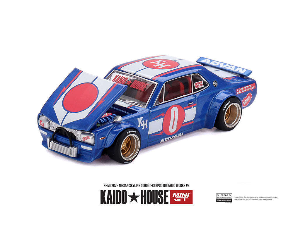 [Preorder]  Kaido House x Mini GT 1:64 Nissan Skyline 2000GT-R (KPGC10) Kaido Works V3 – Limited Edition KHMG287