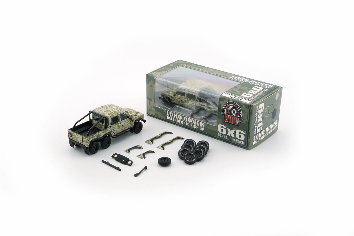 BM Creation 1:64 Land Rover 2016 Defender 110 Pick Up Green