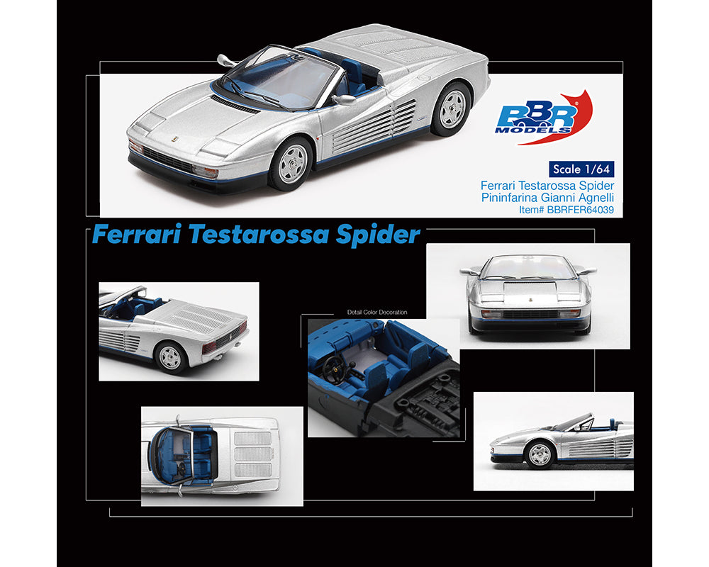 [Preorder] BBR Models 1:64 Ferrari Testarossa Spider – Pininfarina Gianni Agnelli – Limited Edition BBRFER64039