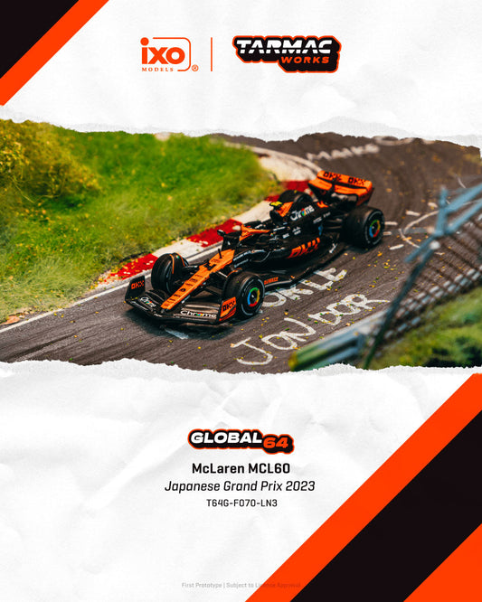 [Preorder] Tarmac Works 1:64 McLaren F1 MCL60 Japanese Grand Prix 2023 Lando Norris T64G-F070-LN3