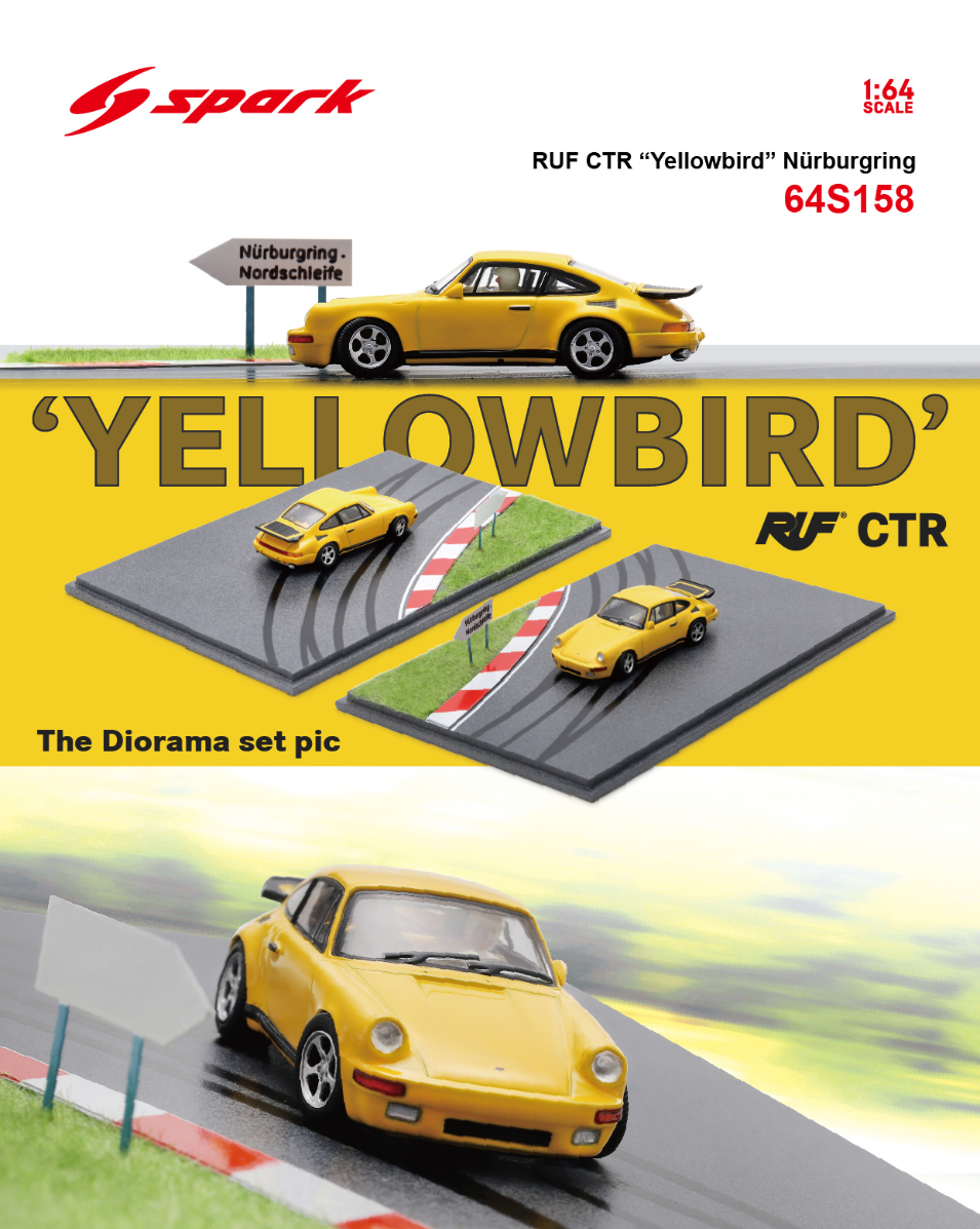 [Preorder] Spark 1:64 Porsche RUF CTR Prototype Nürburgring (With special base) 64S158