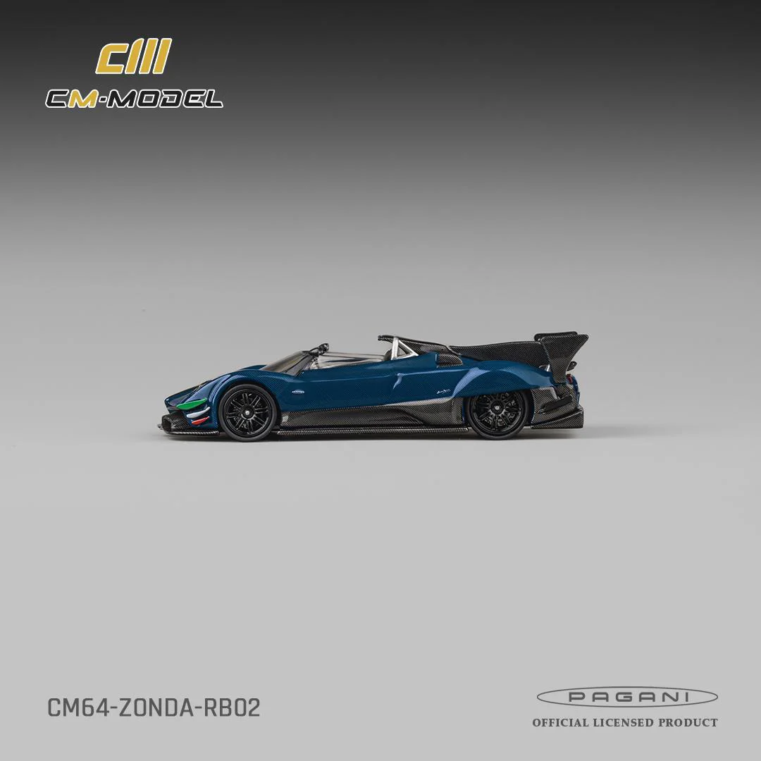 [Preorder] CM Model 1:64 Pagani Zonda Revolution Barchetta Blue Full carbon CM64-RB-02