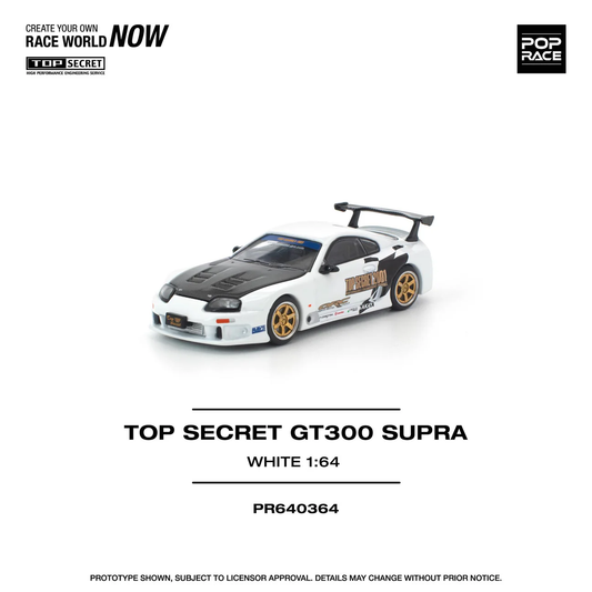 [Preorder] POPRACE 1:64 TOP SECRET GT300 SUPRA WHITE PR640364