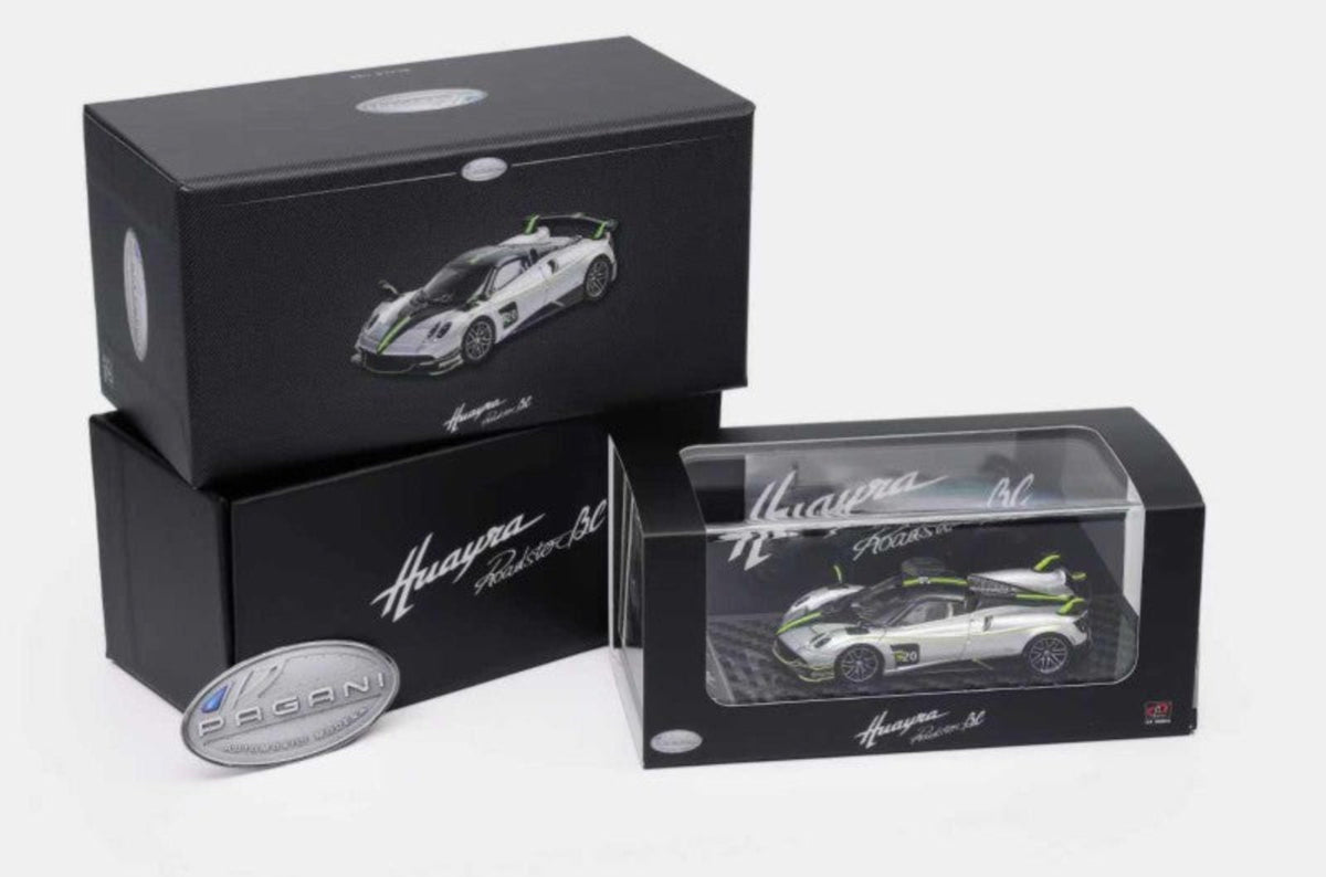 LCD 1:64 Pagani Huayra Roadster BC-Silver Green 2025 Shanghai Toy Fair package LCD64011-SG