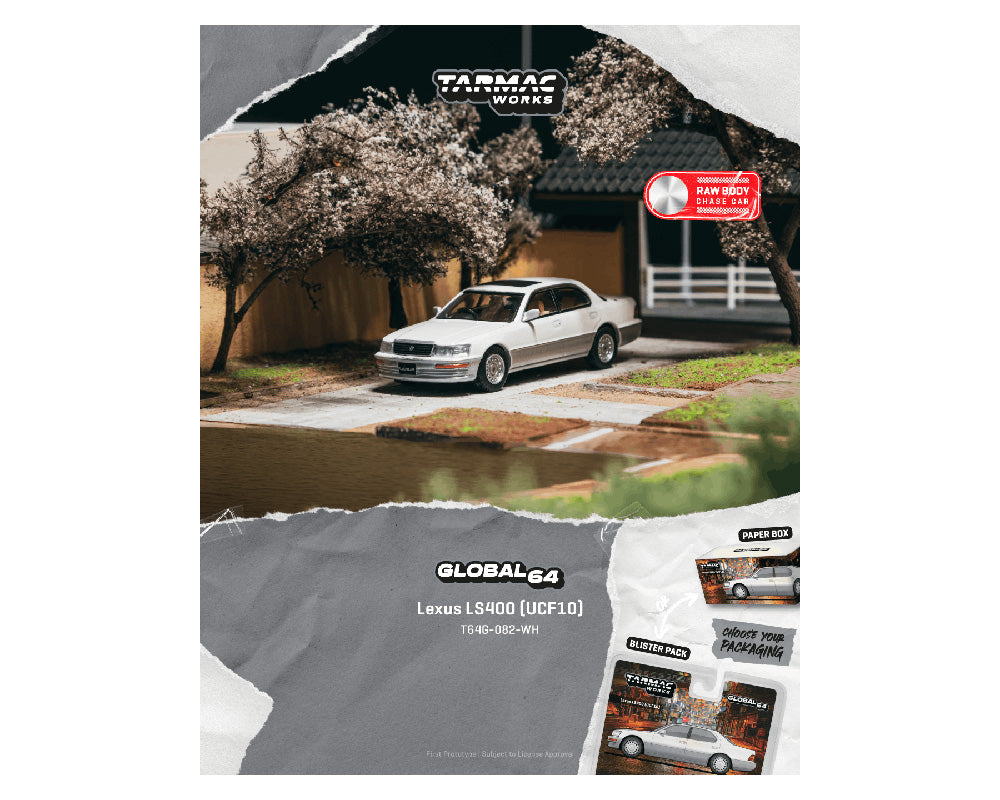 [Preorder] Tarmac Works 1:64 Lexus LS400 (UCF10) – Pearl White T64G-082-WH-B