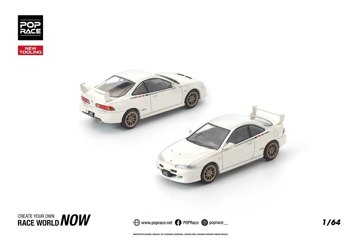 [Preorder] POPRACE 1:64 HONDA MUGEN DC2 WHITE PR640307