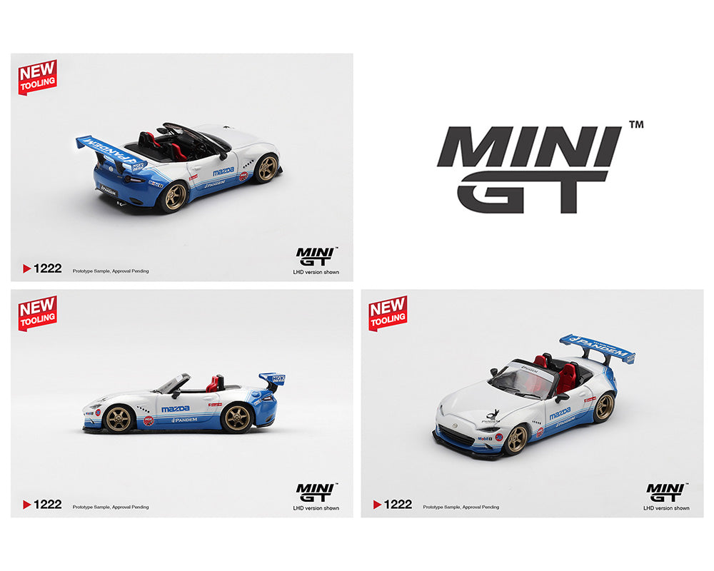 [Preorder] Mini GT 1:64 Mazda Miata MX-5 (ND) Pandem IMSA – White MGT01222-BL