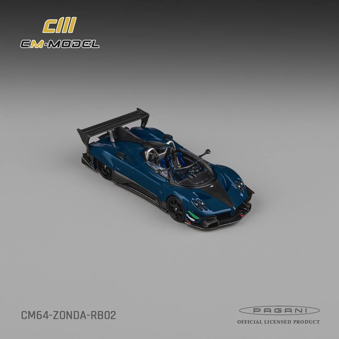 [Preorder] CM Model 1:64 Pagani Zonda Revolution Barchetta Blue Full carbon CM64-RB-02