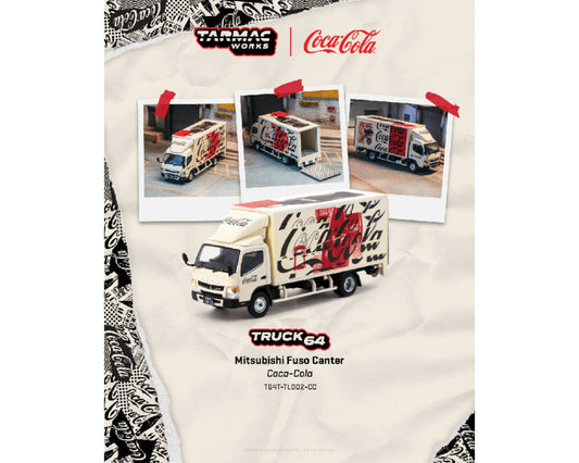 [Preorder] Tarmac Works 1:64 Mitsubishi Fuso Canter COCA- COLA T64T-TL002-CC
