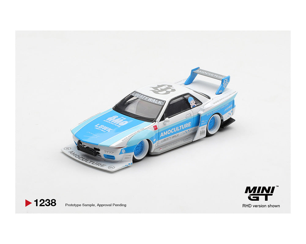 [Preorder] Mini GT 1:64 Nissan Skyline GT-R (R32) LBWK Kaido Works AMOCULTURE – Limited Edition MGT01238-BL