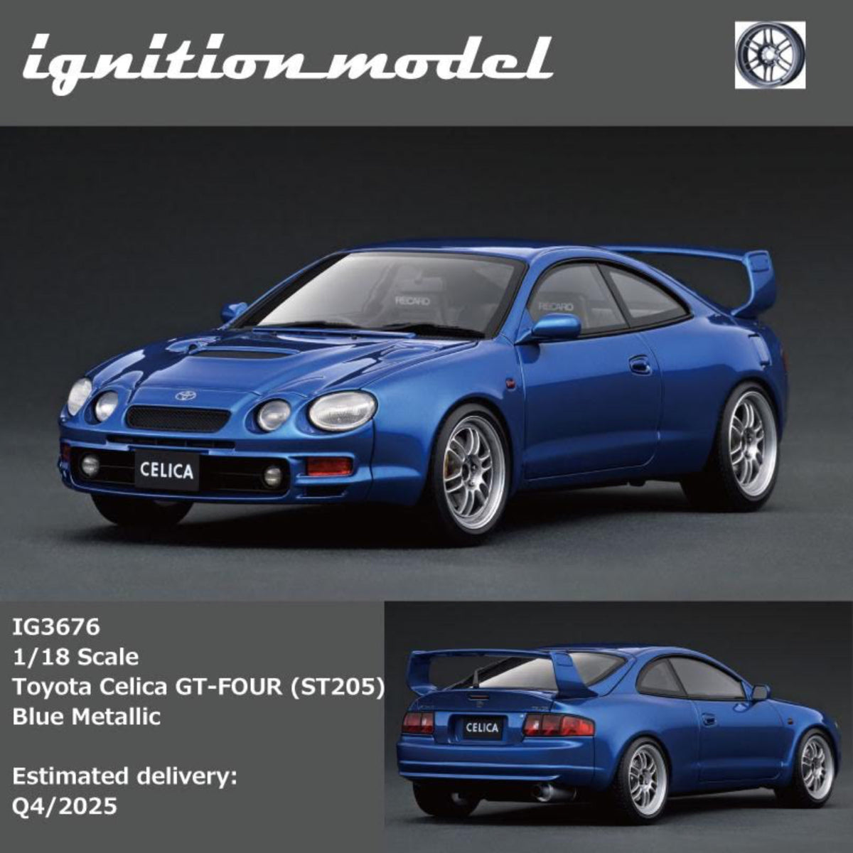 Ignition Model 1:18 "Toyota Celica GT-FOUR (ST205)  Blue Metallic IG3676